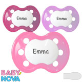 Baby-Nova Namnnappar, symmetriska, silikon stl.2
