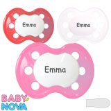 Baby-Nova Namnnappar, symmetriska, silikon stl.1