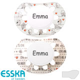 Esska Plus Namnnappar, anatomiska, silikon stl.2