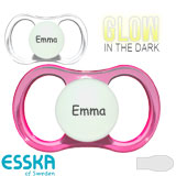 Esska Happy Glow Namnnappar, symmetriska, silikon stl.2