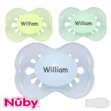 Nûby Soft Namnnappar, symmetriska, silikon stl.1