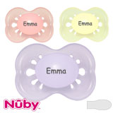 Nûby Soft Namnnappar, symmetriska, silikon stl.1