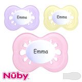 Nûby Brites Namnnappar, symmetriska, silikon stl.2