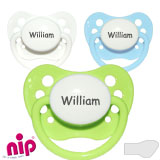 Nip Namnnappar, anatomiska, silikon stl.1
