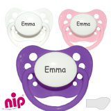 Nip Namnnappar, anatomiska, silikon stl.1