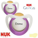 NUK Genius Namnnappar, anatomiska, latex stl.1