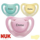 NUK Starlight Namnnappar, anatomiska, latex stl.1