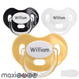 Maxibaby Namnnappar, symmetriska, silikon stl.1