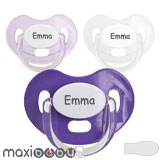 Maxibaby Namnnappar, symmetriska, silikon stl.1