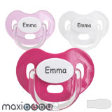 Maxibaby Namnnappar, symmetriska, silikon stl.1