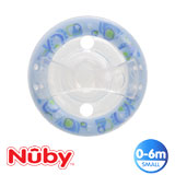 Nûby SoftFlex napp, rund, silikon stl.1 (blå)