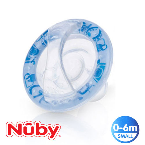 Nûby SoftFlex napp, rund, silikon stl.1 (blå)