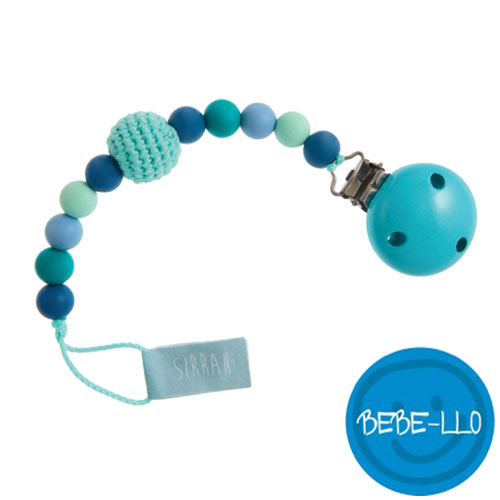 Bebe-llo napphållare i silikon, turkos/blå