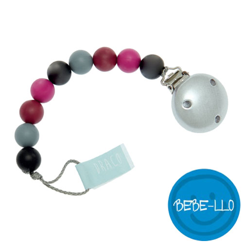 Bebe-llo napphållare i silikon, sliver/lila
