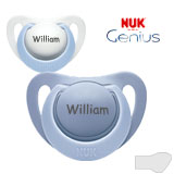 NUK Genius Namnnappar, anatomiska, silikon str.0