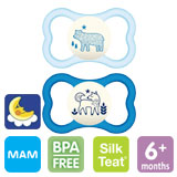MAM Air Night nappar, symmetriska, silikon stl.2