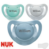 NUK Starlight Namnnappar, anatomiska, silikon stl.1