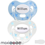 Maxibaby Star Namnnappar, symmetriska, silikon stl.1