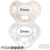 Maxibaby Star Namnnappar, symmetriska, silikon stl.1