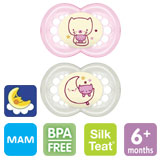 MAM Original Night nappar, symmetriska, silikon stl.2