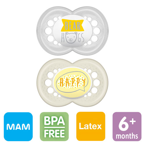 MAM Original nappar, symmetriska, latex stl.2