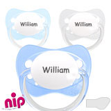 Nip Family Namnnappar, anatomiska, silikon stl.1