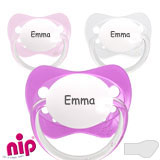 Nip Family Namnnappar, anatomiska, silikon stl.1