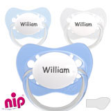 Nip Family Namnnappar, anatomiska, silikon, stl. 2