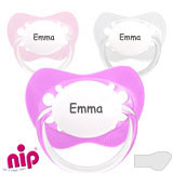 Nip Family Namnnappar, anatomiska, silikon stl.2