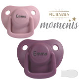 Filibabba Moments Namnnappar, symmetriska, silikon, stl. 1