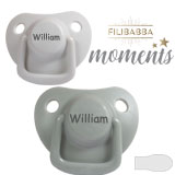 Filibabba Moments Namnnappar, symmetriska, silikon, stl. 1