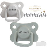 Filibabba Moments Namnnappar, symmetriska, silikon, stl. 2
