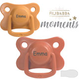 Filibabba Moments Namnnappar, symmetriska, silikon, stl. 2