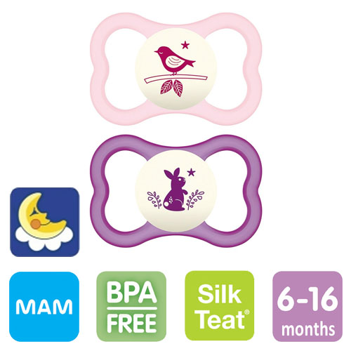 MAM Air Night nappar, symmetriska, silikon stl.2