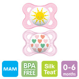 MAM Original nappar, symmetriska, silikon stl.1 (rosa)