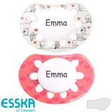 Esska Plus Namnnappar, anatomiska, silikon stl.2