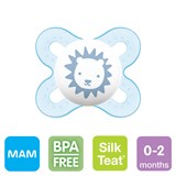 MAM Start napp, symmetrisk, silikon stl.0 (blå)