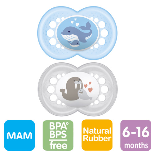 MAM Original nappar, symmetriska, latex stl.2