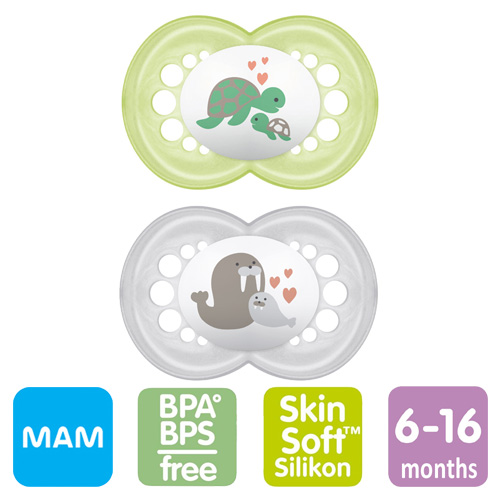 MAM Original nappar, symmetriska, silikon stl.2