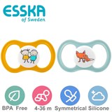 Esska Happy nappar, symmetriska, silikon stl.2