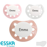 Esska Classic Namnnappar, anatomiska, silikon stl.1
