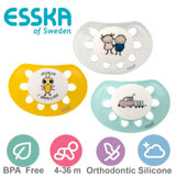 Esska Classic nappar, anatomiska, silikon stl.2 