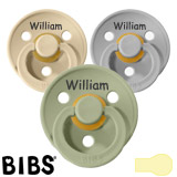 BIBS Colour Namnnappar, runda, latex, stl. 1