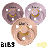 BIBS Colour Namnnappar, runda, latex, stl. 1