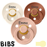 BIBS Colour Namnnappar, runda, latex, stl. 3