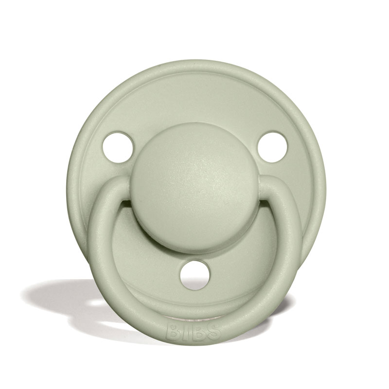 BIBS De Lux Namnnappar, runda, latex, stl. 2