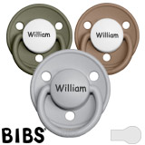 BIBS De Lux Namnnappar, runda, silikon, one size