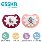 Esska Classic nappar, anatomiska, silikon stl.1
