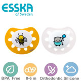 Esska Classic nappar, anatomiska, silikon stl.1