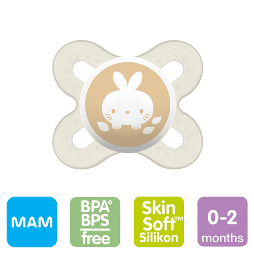 MAM Start napp, symmetrisk, silikon stl. 0